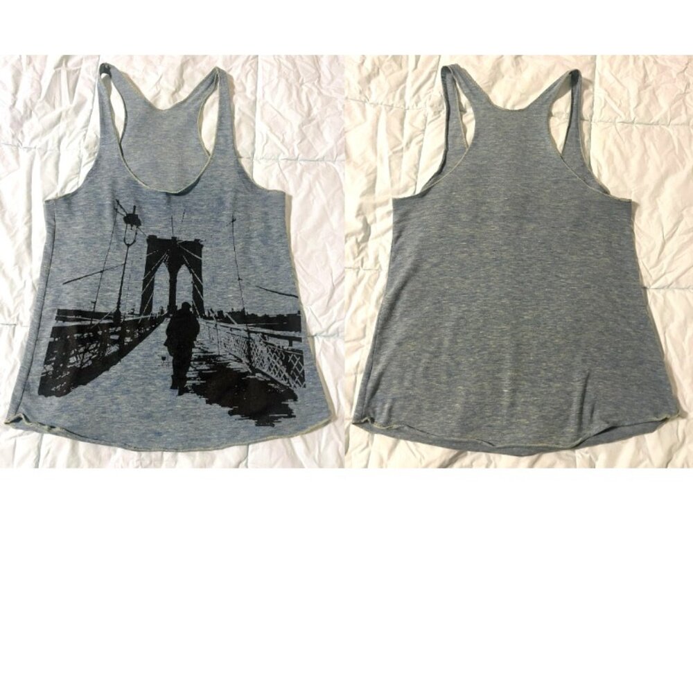 Brooklyn Bridge Raceback Tank by American Apparel